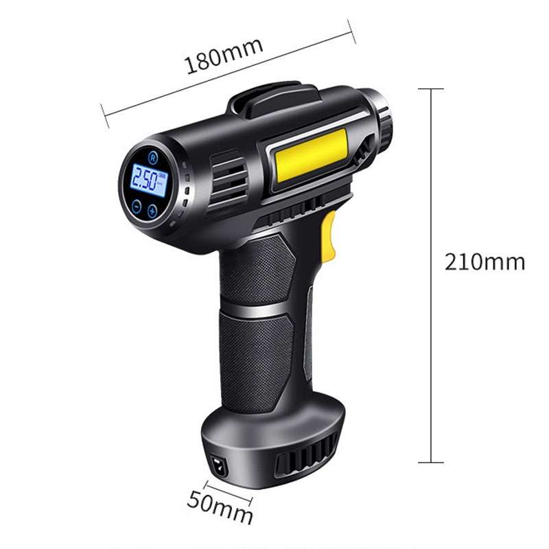 Portable Multifunctional Car Inflator Automobile Tire Pneumatic Pump, Model: Wireless Digital