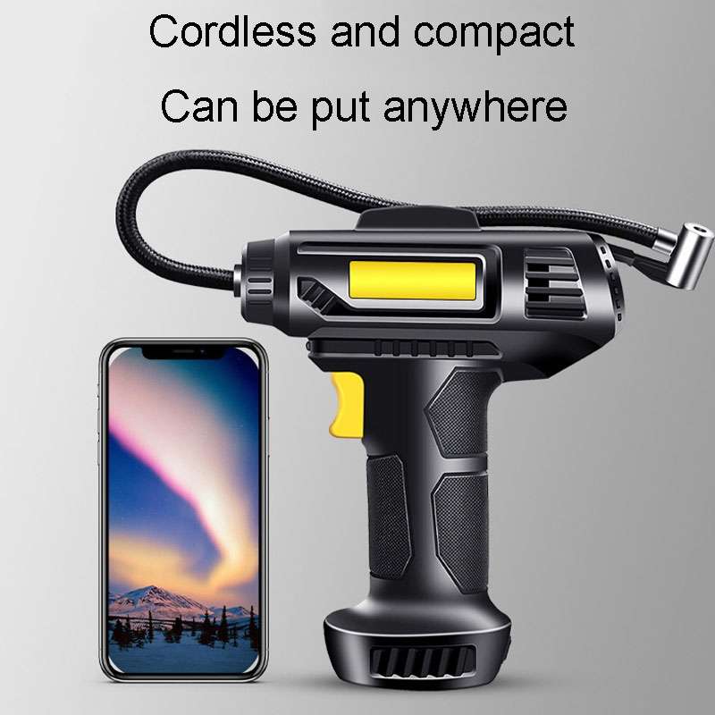 Portable Multifunctional Car Inflator Automobile Tire Pneumatic Pump, Model: Wireless Digital