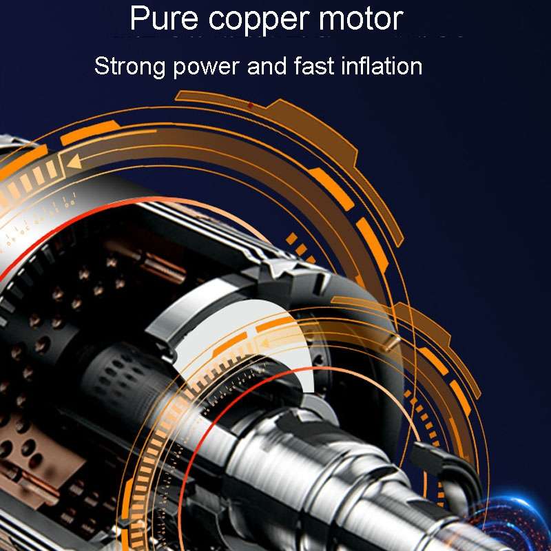 Portable Multifunctional Car Inflator Automobile Tire Pneumatic Pump, Model: Wireless Digital
