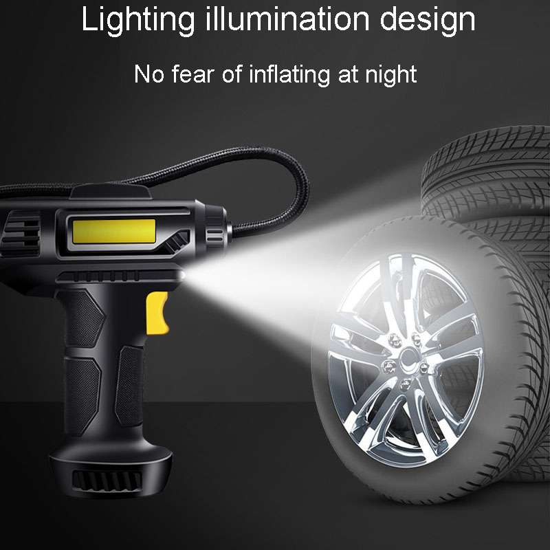 Portable Multifunctional Car Inflator Automobile Tire Pneumatic Pump, Model: Wireless Digital