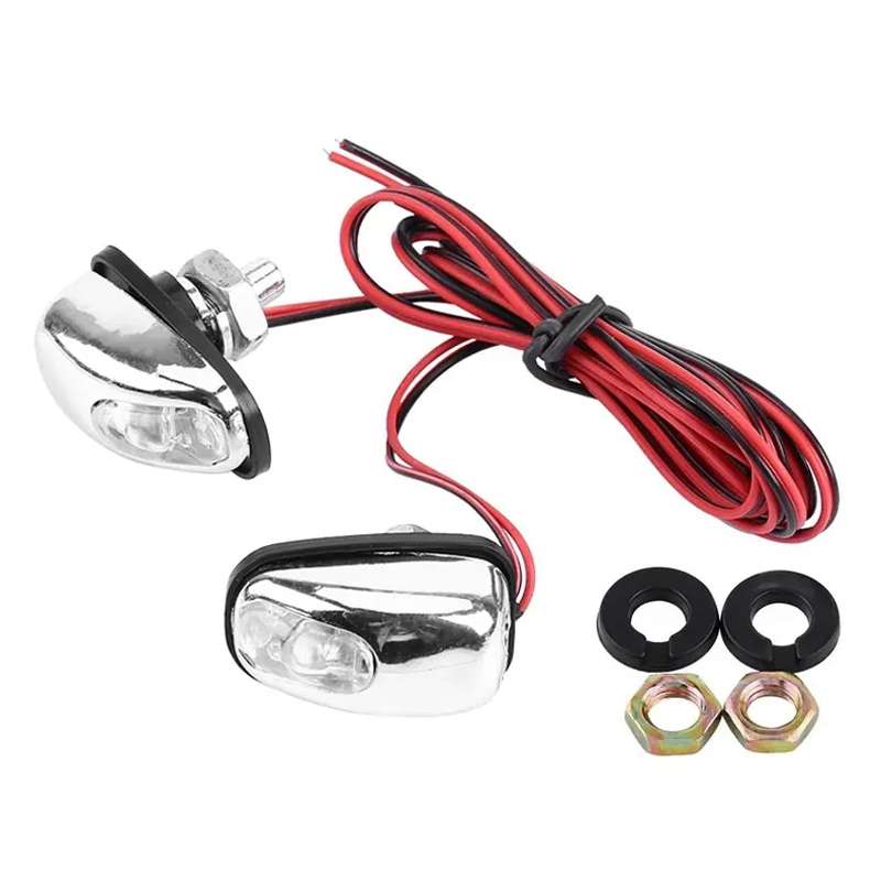 Car Wiper Sprayer Spray Decorative Lamp LED Hood Spray Lights(White)