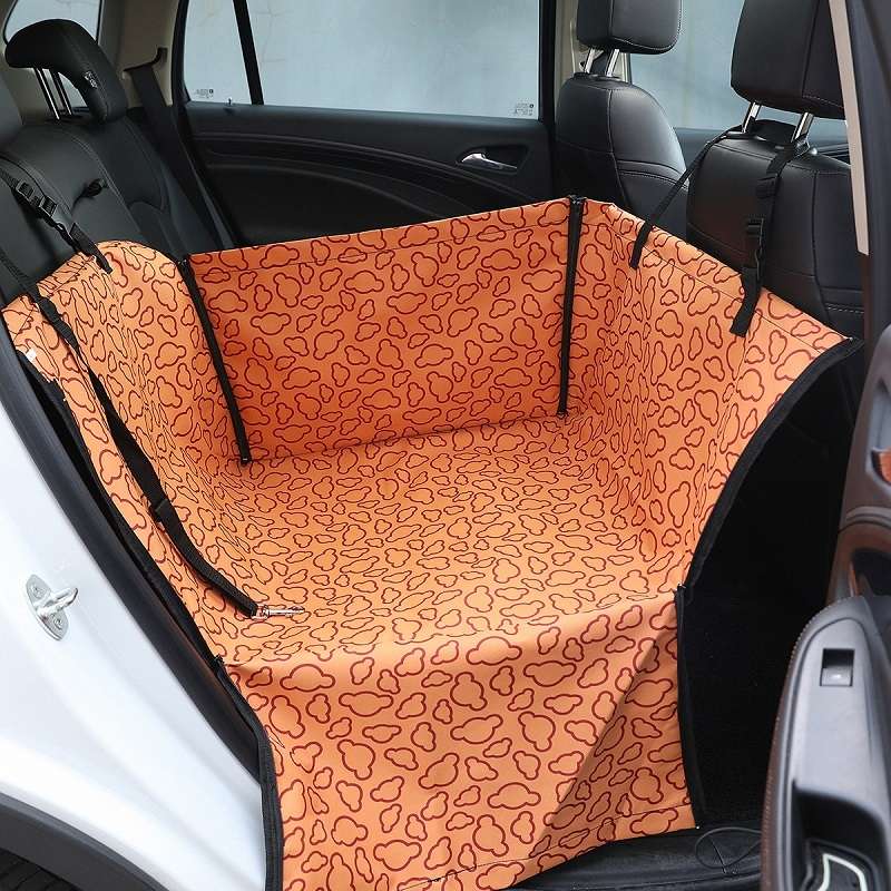 Car Single Seat Waterproof Pet Seat Protective Pad, Color: Orange Cloud