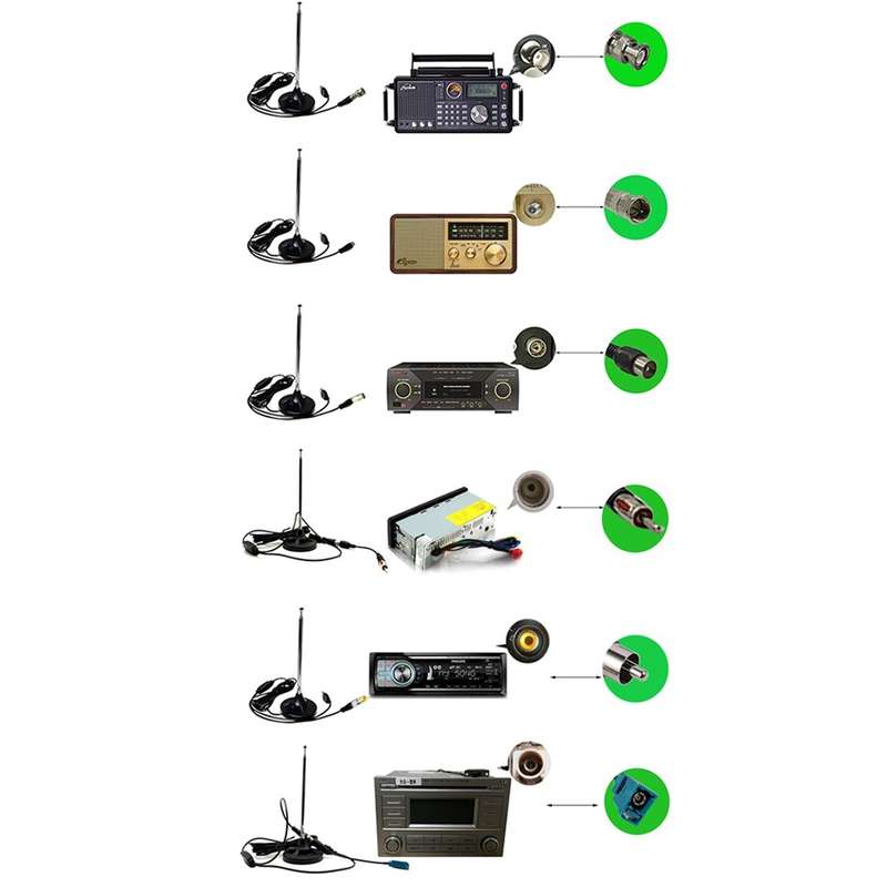 Indoor Sound Receiving Antenna FM Amplifier DAB + Radio Car Magnetic Antenna