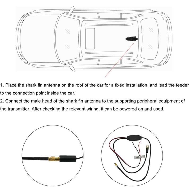 Car TV Shark Fin Antenna FM Antenna GPS Antenna