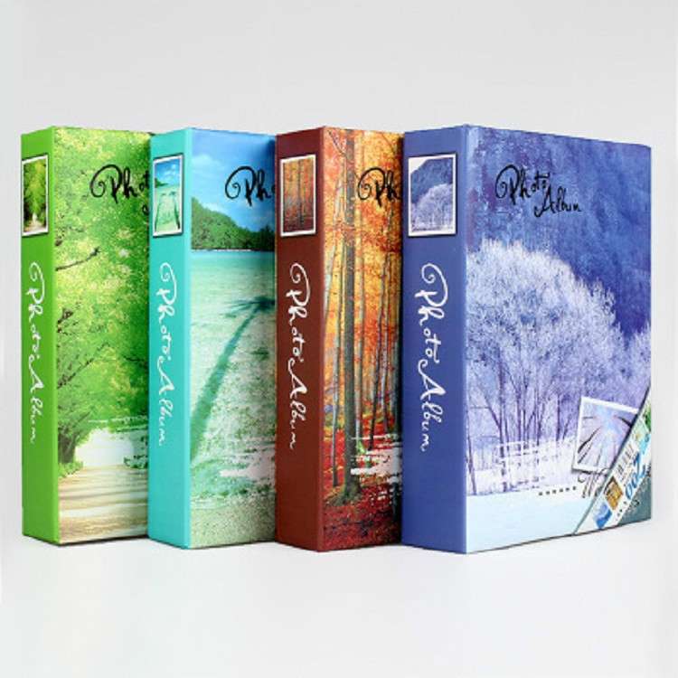 Photo Album 6 Inch 200 Sheets Without Boxing Simple Thin Film(Flower Color Mixed Delivery)