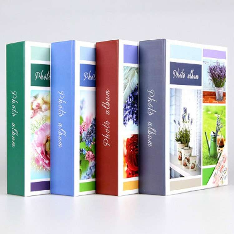 Photo Album 6 Inch 200 Sheets Without Boxing Simple Thin Film(Flower Color Mixed Delivery)