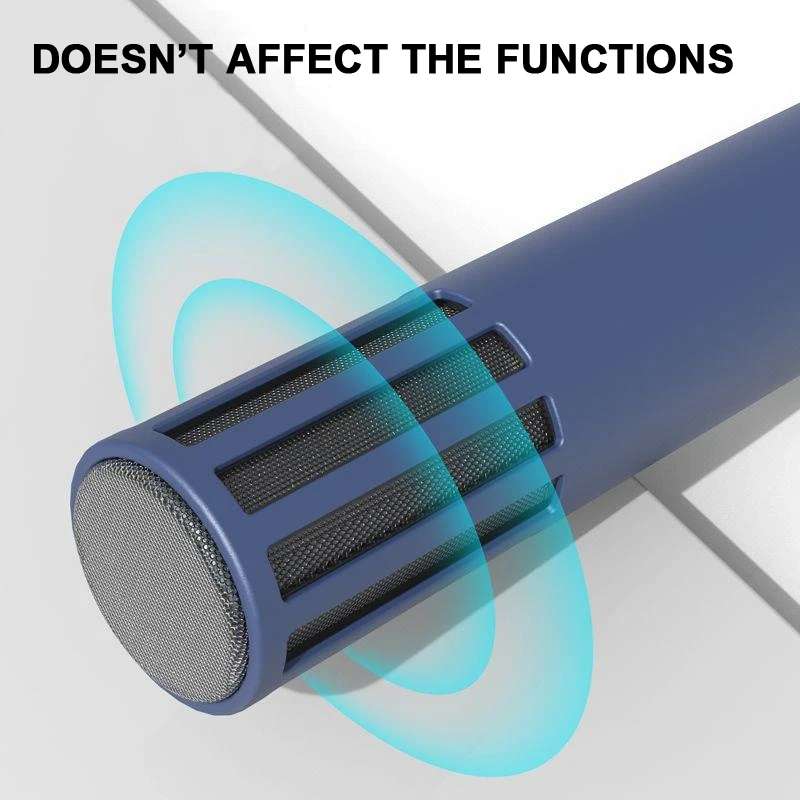 For Teslamic Microphone 1pair Silicone Protective Case Wireless Mic Cover(Advanced Gray)