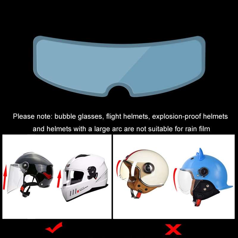 Travel Motorcycle Helmet Rainproof and Anti-fog Film, Style: Extra Large Inside(English Box)