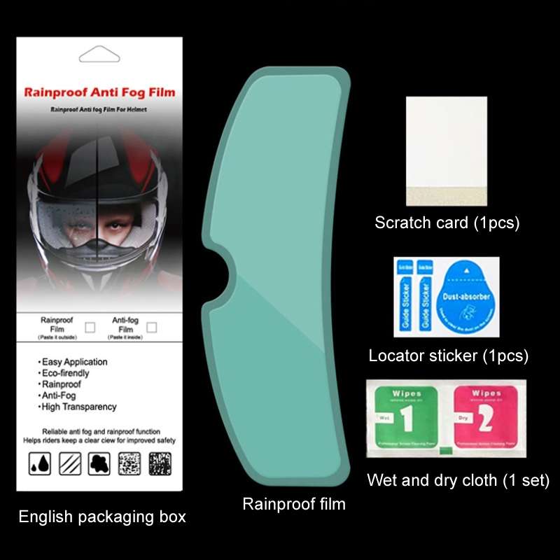 Travel Motorcycle Helmet Rainproof and Anti-fog Film, Style: Extra Large Inside(English Box)