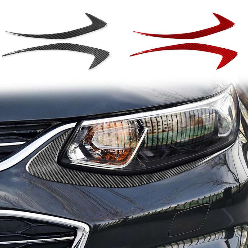 For Chevrolet Malibu 2016-2024 2pcs /Set Left-hand Drive Headlight Eyebrow Sticker(Red)