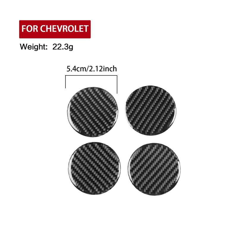 For Chevrolet Malibu 2016-2024 4pcs /Set Left-hand Drive Wheel Hub Sticker(Black)