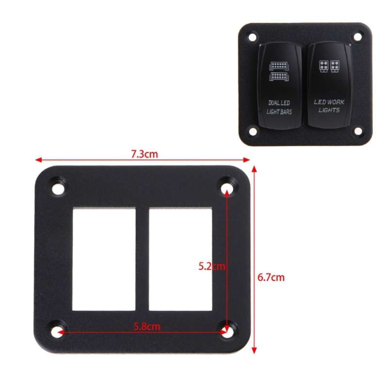 Road Aluminum Rocker Switch Panel Housing Bracket for Narva Type Boats Automotive Switch Parts, Spec