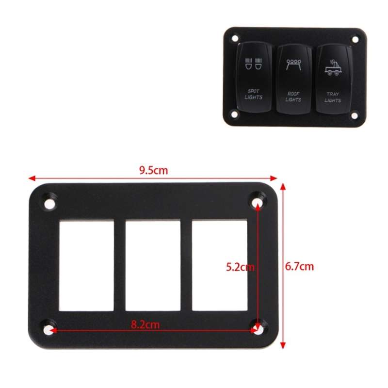 Road Aluminum Rocker Switch Panel Housing Bracket for Narva Type Boats Automotive Switch Parts, Spec