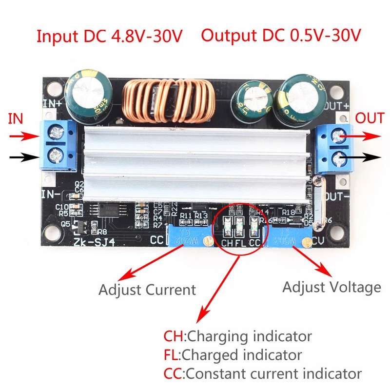 Adjustable Voltage Solar Charging Module Auto Power On Voltage Regulator Accessory