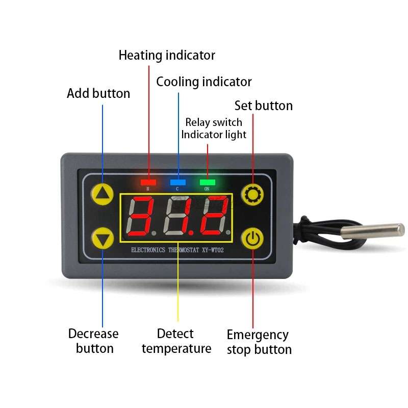 WIFI Wireless Cell Phone Remote Thermostat Control Switch Module, Model: Digital Tube Display