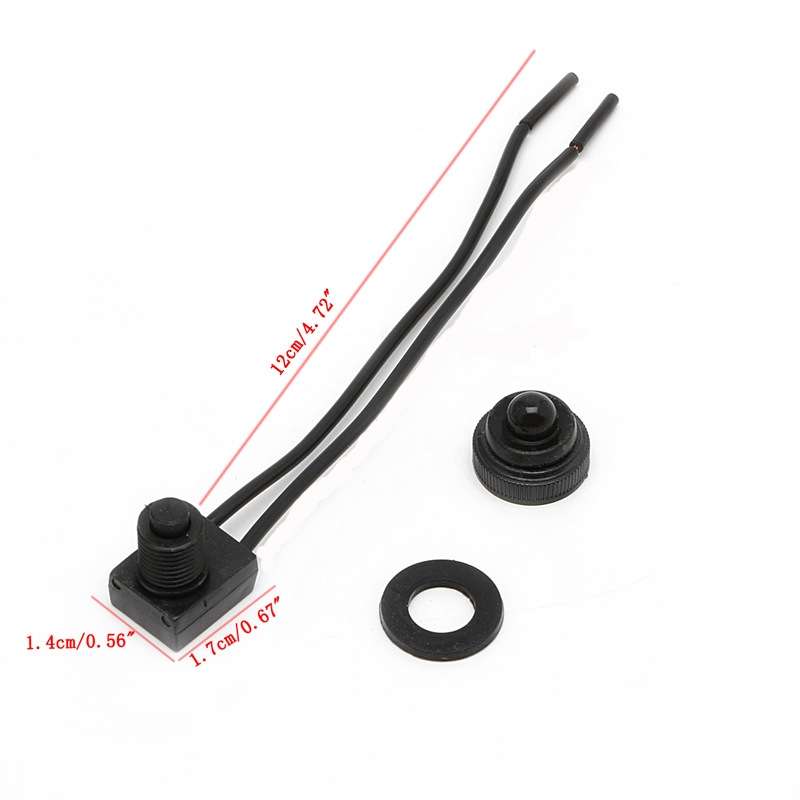 12V Waterproof Push Button Lead Switch for Motorcycles/Cars/Yachts(KP107)