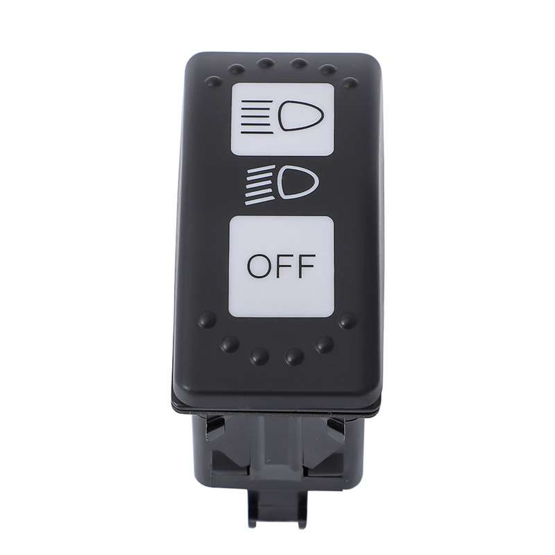 12V Car Modified Far Near Light Self-Locking Waterproof Switch(Black)