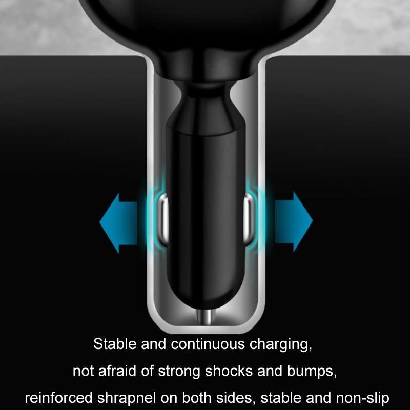 Dual USB Type-C Real-time Digital Display Cigarette Lighter Expansion Car Charger, Model: 66W Dual A