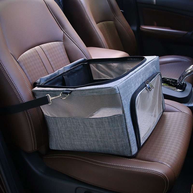 Car Pet Kennel Bag Foldable Storage Dog Passenger Basket, Model: Conventional(Gray)