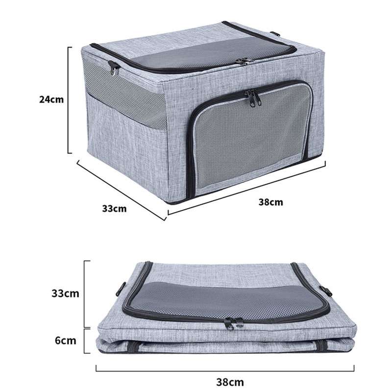 Car Pet Kennel Bag Foldable Storage Dog Passenger Basket, Model: Conventional(Gray)
