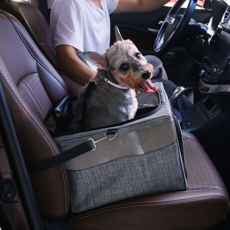 Car Pet Kennel Bag Foldable Storage Dog Passenger Basket, Model: Conventional(Gray)
