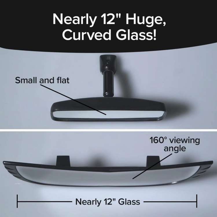 Wide-Angle Rearview Mirror Reduce Blind Spots Fits Most Cars SUVs