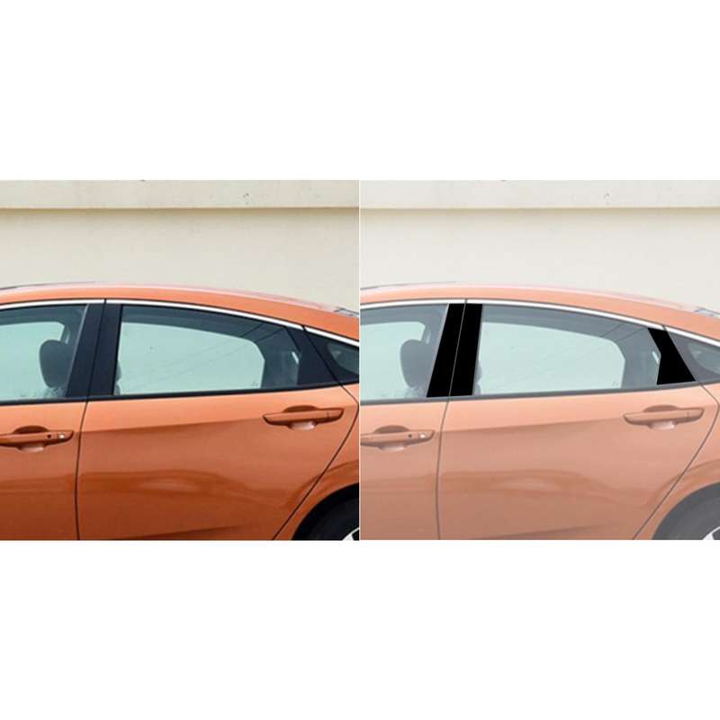 For 2016-2019 Honda Civic 6pcs /Set Universal B-Pillar Decorative Sticker For Left And Right Drive(B
