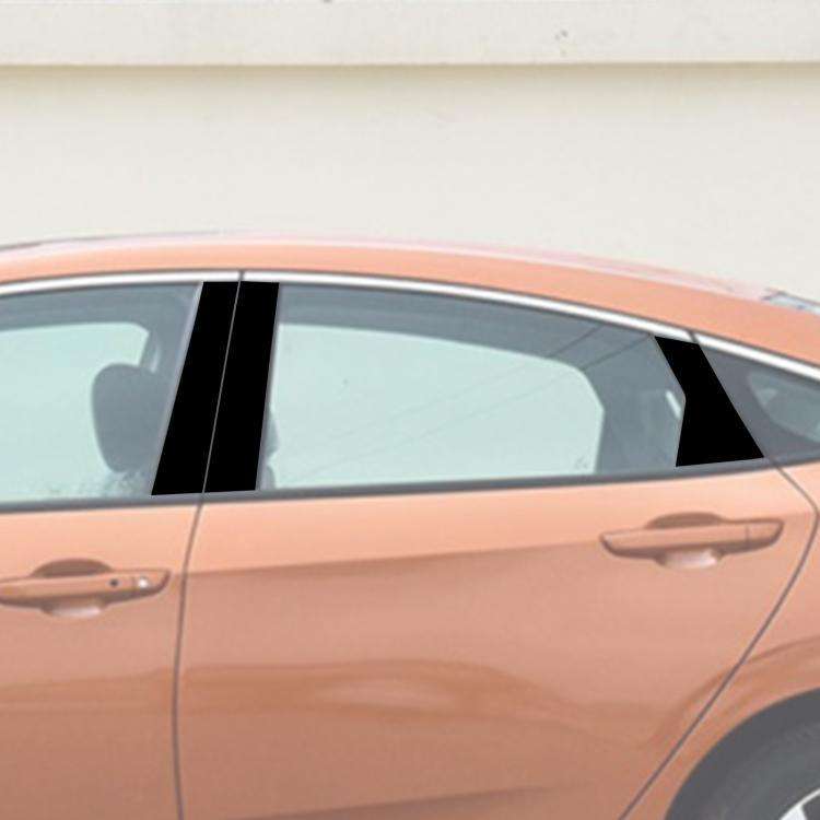 For 2016-2019 Honda Civic 6pcs /Set Universal B-Pillar Decorative Sticker For Left And Right Drive(B