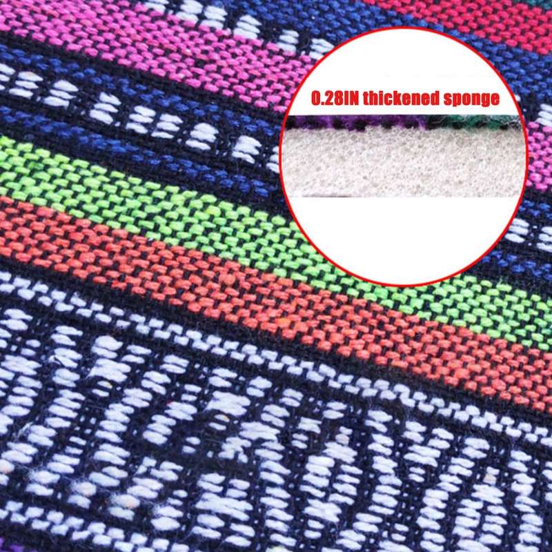 Ethnic Style Linen Car Seat Belt Cover Shoulder Pads(Colorful)
