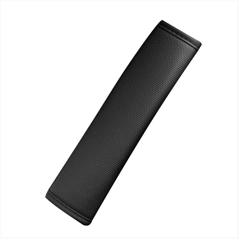 Skin Feeling Car Leather Seat Belt Cover Shoulder Pads 6.5x23cm(Wine Red)