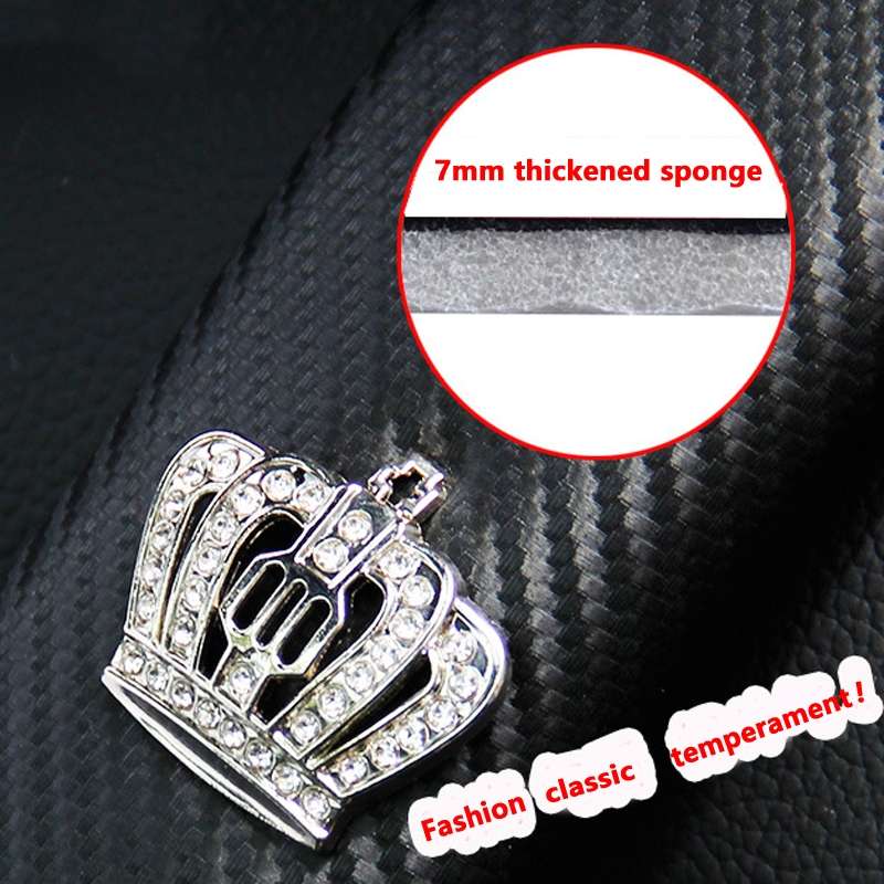 30cm Carbon Fiber Car Leather Seat Belt Cover Shoulder Pads For Trucks
