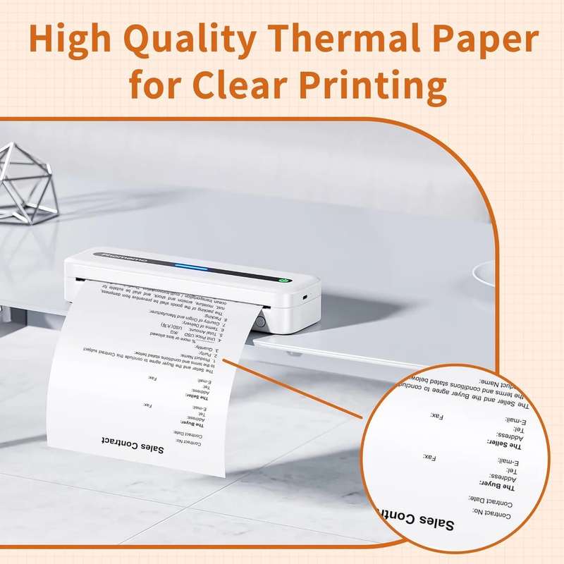Phomemo 3rolls /Box 110mm Writing Quick-Drying Thermal Paper 10-Year Long-Lasting For M832 / M833 /