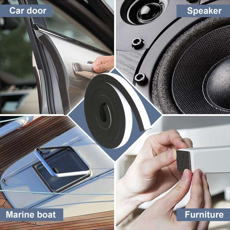 2m /Roll 2cm Width 5mm Thickness Foam Strips With Adhesive High Density Foam Closed Cell Tape Seal