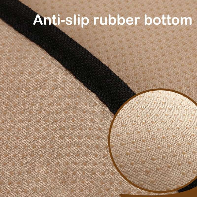 Non-Slip Rhombus Imitation Linen Car Seat Cushion, Color: Black Back Row