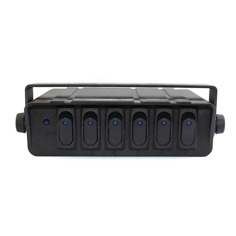 12V Ship Car 6-digit 3PIN Switch Panel Control System With Wiring(Blue Light)