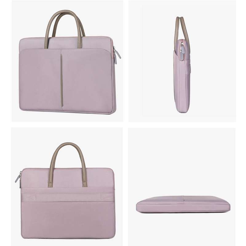 14 -14.6 Inch Oxford Cloth Laptop Bag Mens Womens Briefcase with PU Handle(Gray Green)