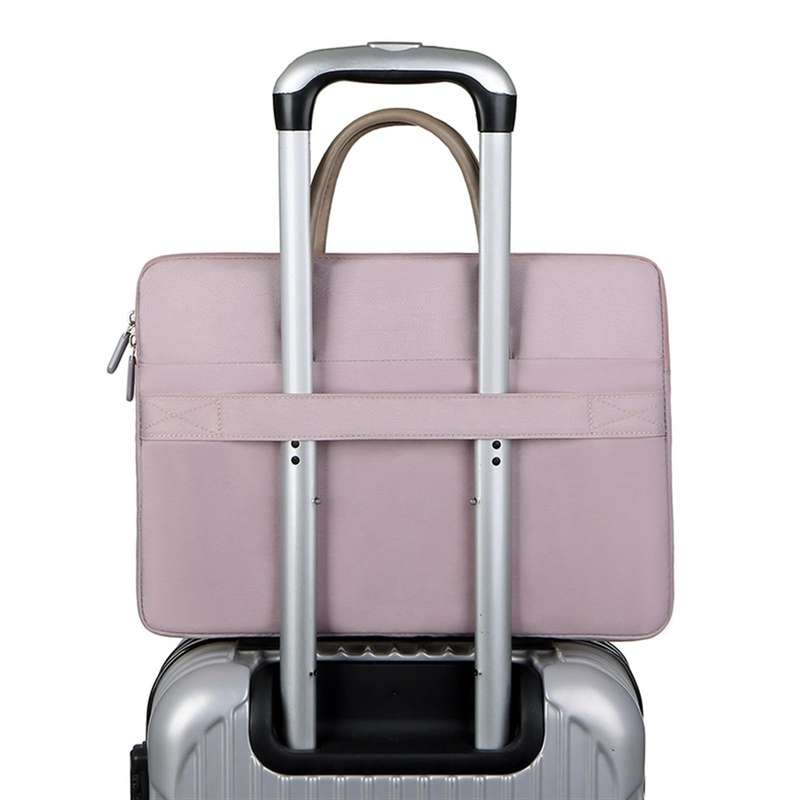 14 -14.6 Inch Oxford Cloth Laptop Bag Mens Womens Briefcase with PU Handle(Gray Green)