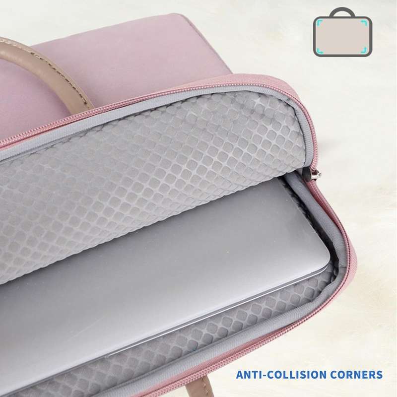14 -14.6 Inch Oxford Cloth Laptop Bag Mens Womens Briefcase with PU Handle(Gray Green)