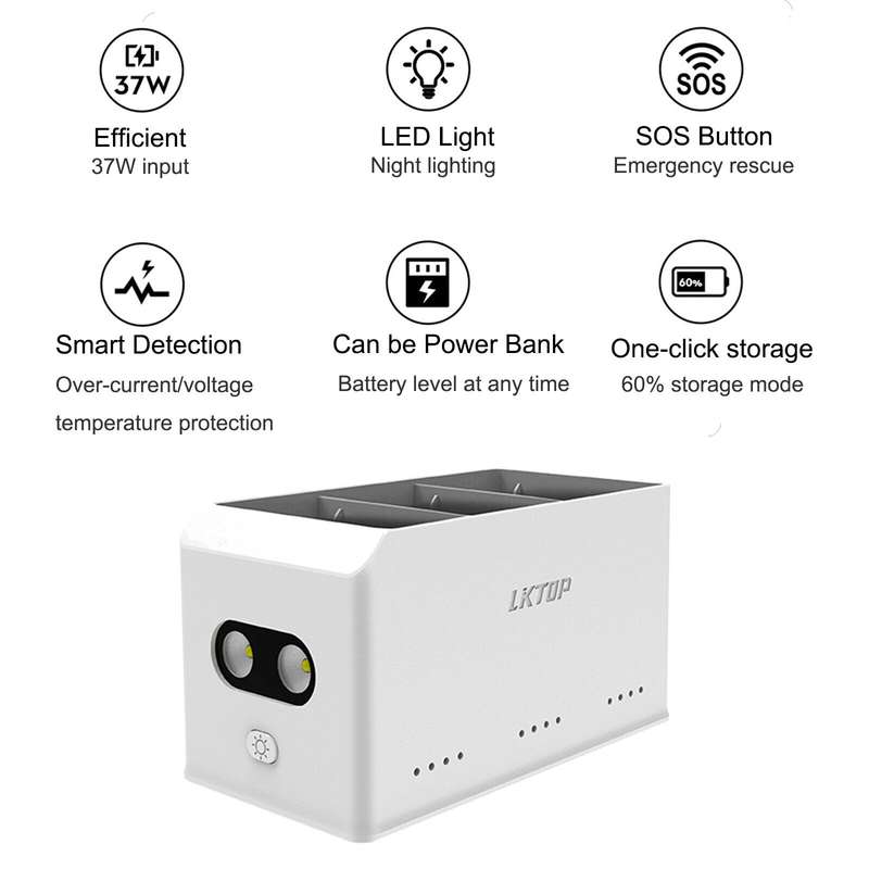For DJI Mini 4 Pro / Mini 3 Pro Drone LKTOP 37W Two Way Charging Hub