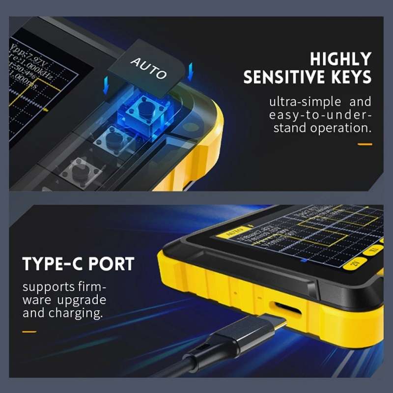 FNIRSI Handheld Small Digital Oscilloscope For Maintenance, Specification: Upgrade