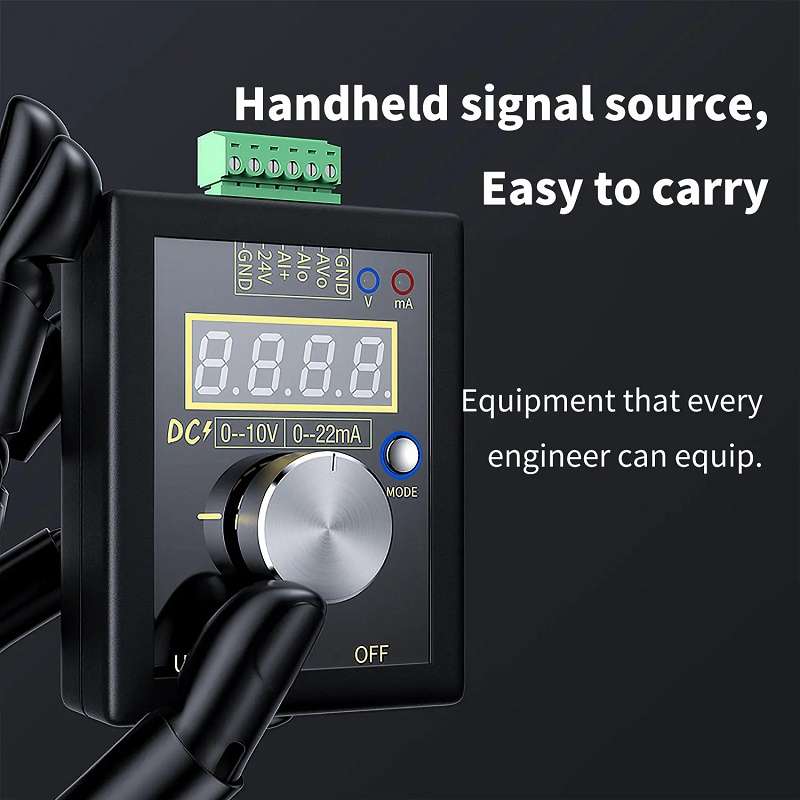 FNIRSI 0-12V/0-4-24mA Handheld Positive Negative Voltage Current Signal Generator(Without Battery)