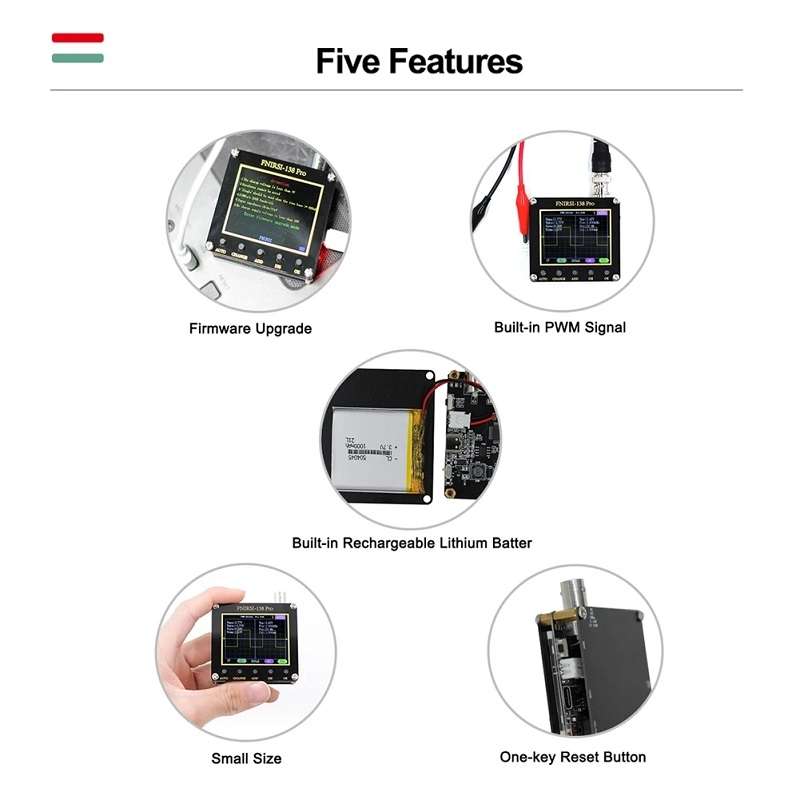 FNIRSI Handheld Small Teaching Maintenance Digital Oscilloscope, Specification: Upgrade Without Batt