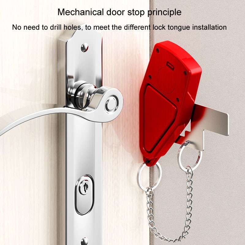 Door Stopper Home Burglary Girls Live Alone Security Lock Inside Opening Door Plug, Style: Without A