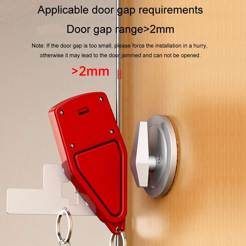 Door Stopper Home Burglary Girls Live Alone Security Lock Inside Opening Door Plug, Style: Without A
