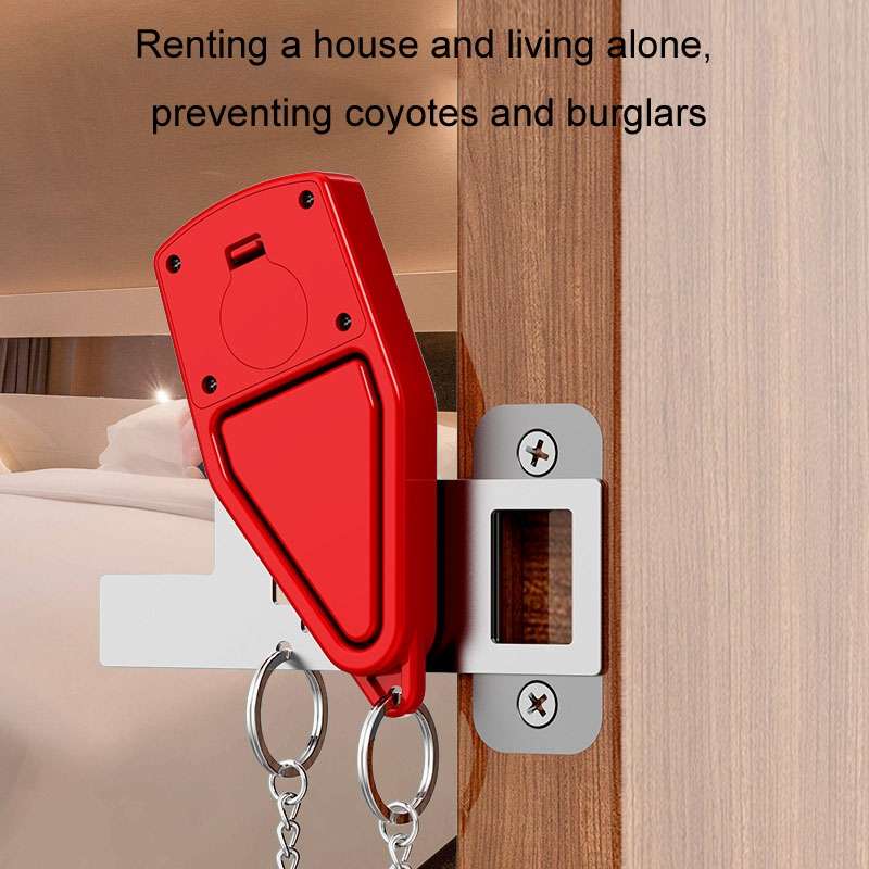 Door Stopper Home Burglary Girls Live Alone Security Lock Inside Opening Door Plug, Style: Without A
