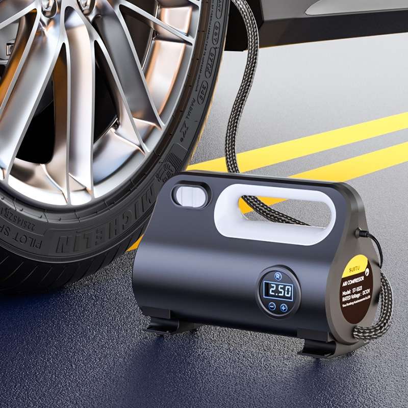 SUITU ST-5523 Vehicle Portable Pneumatic Pump With Cable Powerful Automobile Tire Inflator, Model: P