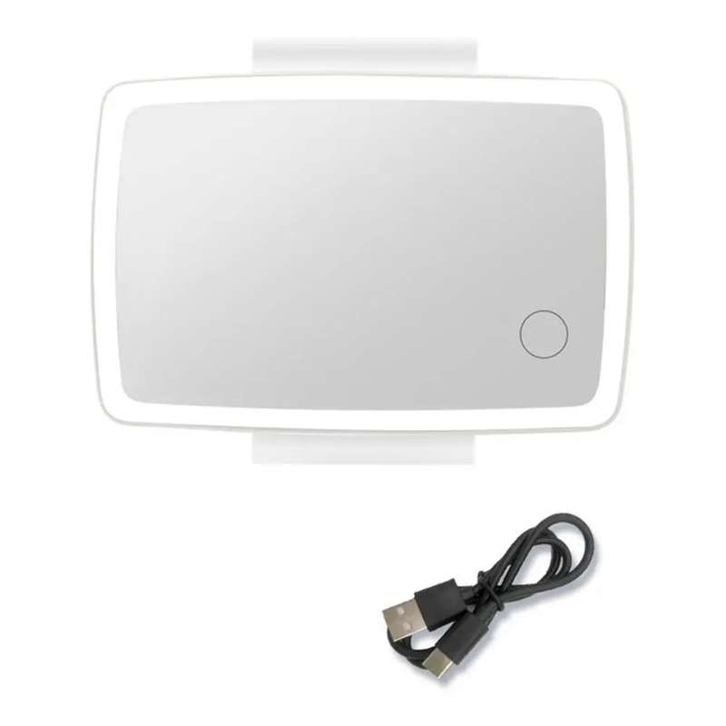 Car Sun Visor LED Light Cosmetic Mirror(White)