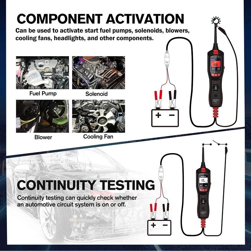 JDiag 6-30V Electrical Detector Fuel Injector Signal Detection Vehicle System Diagnosis(P150)