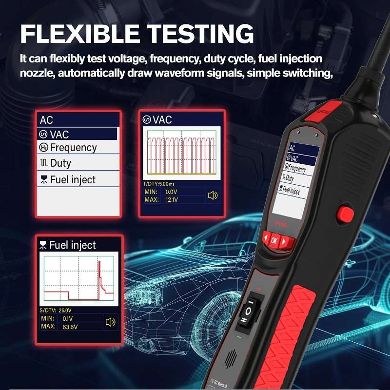 JDiag 6-30V Electrical Detector Fuel Injector Signal Detection Vehicle System Diagnosis(P150)