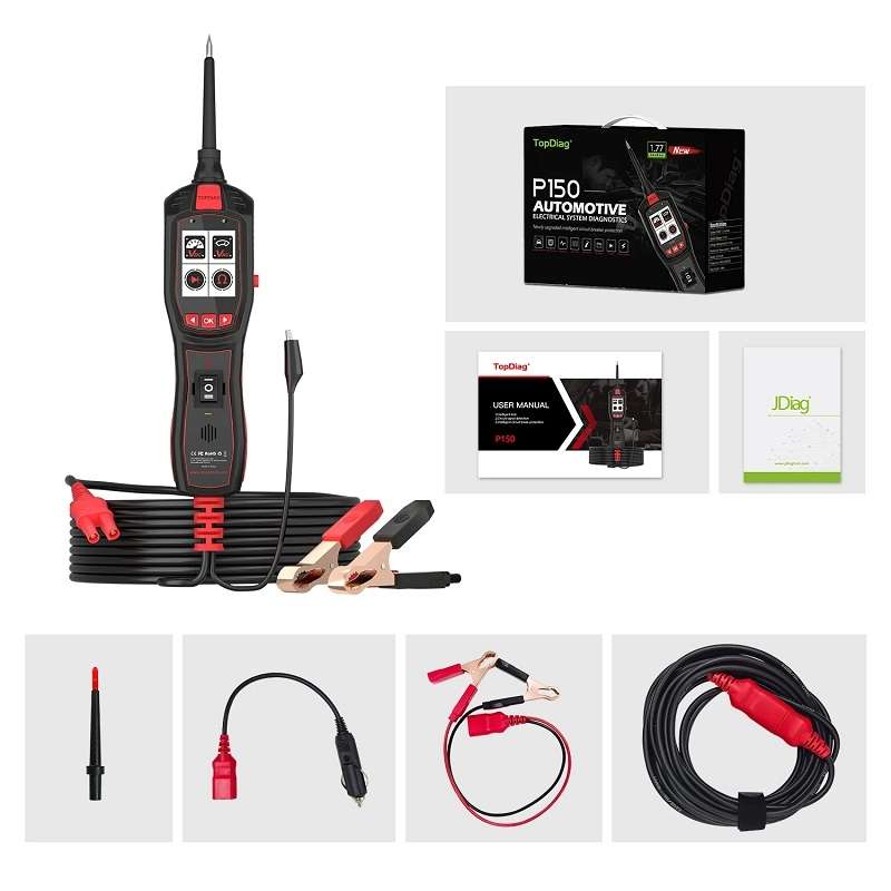 JDiag 6-30V Electrical Detector Fuel Injector Signal Detection Vehicle System Diagnosis(P150)
